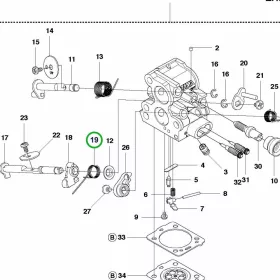 Husqvarna karburátor rugó 19. pozíció 435 II, 440 II láncfűrészhez robbantott ábra