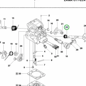 Husqvarna karburátor rugó 25. pozíció 435 II, 440 II láncfűrészhez robbantott ábra