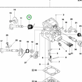 Husqvarna karburátor rugó 13. pozíció 435 II, 440 II láncfűrészhez robbantott ábra