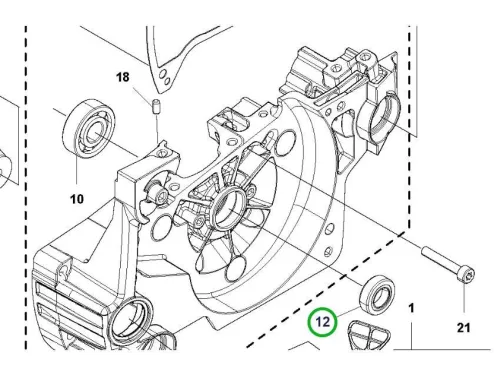 Husqvarna tanklevegőztető 543 XP láncfűrészhez robbantott ábra
