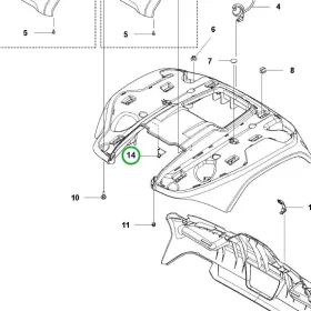 Husqvarna burkolat rugó CEORA 544 EPOS, 546 EPOS robotfűnyíróhoz robbantott ábra