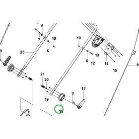 Husqvarna állítólemez LC 48, LC 48V, LC 48VE, LB 48V fűnyíróhoz robbantott ábra
