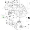 Husqvarna mulcsoló fűnyírókés 39 cm R 216 AWD, R 320 AWD riderhez robbantott ábra