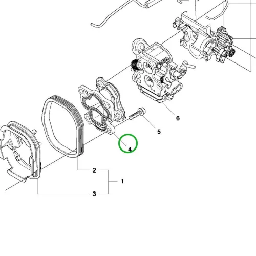 Husqvarna rugalmas szívócső 135, 140, 435, 440 láncfűrészhez robbantott ábra