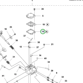 Husqvarna karburátor adagoló membrán tömítés 545RX, 545FR fűkaszához robbantott ábra