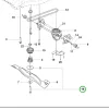 Husqvarna motorcsavar LC 347VE, LC 353VE, LC 551VQ fűnyíróhoz robbantott ábra