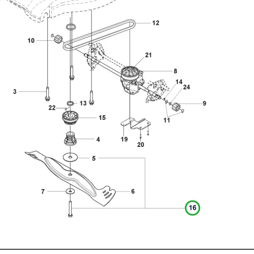 Husqvarna motorcsavar LC 347VE, LC 353VE, LC 551VQ fűnyíróhoz robbantott ábra
