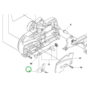 Husqvarna láncfék burkolat 435 II, 440 II, 445 II láncfűrészhez robbantott ábra