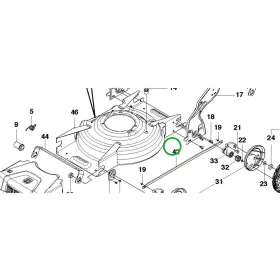Husqvarna tengely LB 48V, LB 348V, LC 48, LC 48V fűnyíróhoz robbantott ábra