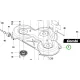 Husqvarna vágóasztal ház szürke Combi 122 P 524EFI riderhez robbantott ábra