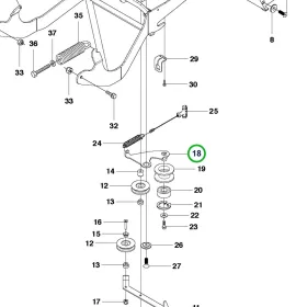 Husqvarna szíjfeszítő R 422Ts AWD, R 418Ts AWD riderhez robbantott ábra