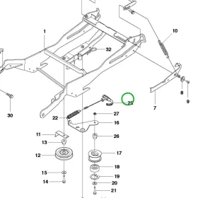 Husqvarna fogantyú R 318X, R 316TX AWD, R 320 AWD riderhez robbantott ábra