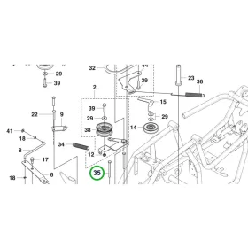 Husqvarna csavar M8x85 8.8 hajtómű R 112C riderhez robbantott ábra