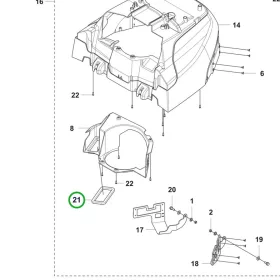 Husqvarna tanklevegőztető P 524X, P 524X EFI, P 524 riderhez robbantott ábra