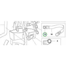 Husqvarna heveder patentzár kisebb 545RX, 545FR fűkaszához robbantott ábra