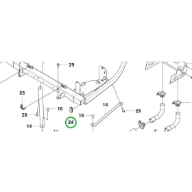 Husqvarna csatlakozó P 524X, R 420TsX riderhez robbantott ábra