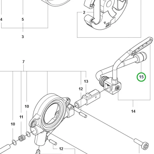 Husqvarna olajszűrő 545 Mark II, 550 XP Mark II láncfűrészhez robbantott ábra