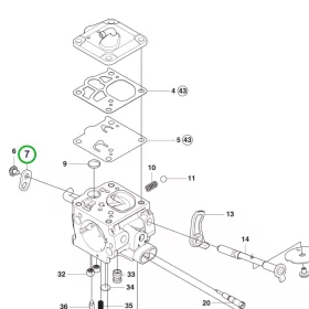 Husqvarna karburátor kar 365, 372 XP, 390 XP láncfűrészhez robbantott ábra