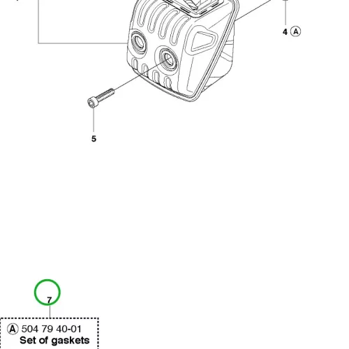Husqvarna hengertömítés készlet 135, 140, 435, 440 láncfűrészhez robbantott ábra