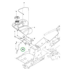 Husqvarna benzincső 6,4 mm 500 mm R 214TC, R 216T AWD, R 318X riderhez robbantott ábra