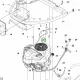 Husqvarna benzincső 6,4 mm 1220 mm hosszú R 418TsX AWD riderhez robbantott ábra