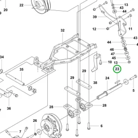 Husqvarna PTO retesz P 525DX, P 520DX riderhez robbantott ábra