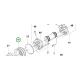 Husqvarna PTO szíjtárcsa P 525DX, P 520DX riderhez robbantott ábra