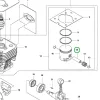 Husqvarna betét hengerhez 525LK szegélyvágóhoz robbantott ábra