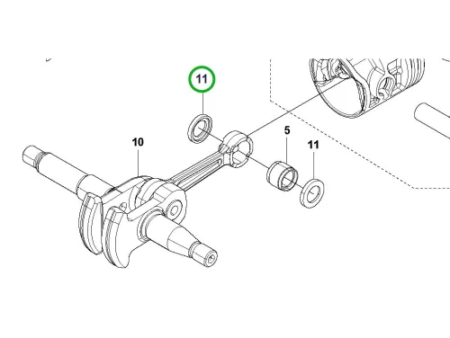 Husqvarna henger alátét T525 láncfűrészhez robbantott ábra