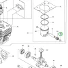 Husqvarna rögzítőgyűrű 13. pozíció 525LK, 525RX fűkaszához robbantott ábra