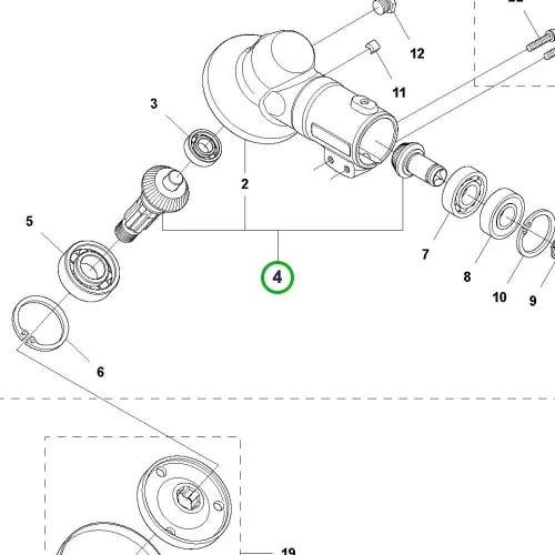 Husqvarna kúpfogaskerék készlet 1:1,4 135R, 535RX, 535RXT fűkaszához robbantott ábra