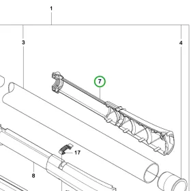 Husqvarna kopásvédő lemez jobb 535RXT, 535RX fűkaszához robbantott ábra