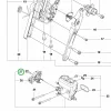 Husqvarna fűtött markolat csavar 545 Mark II, 592 XP láncfűrészhez robbantott ábra