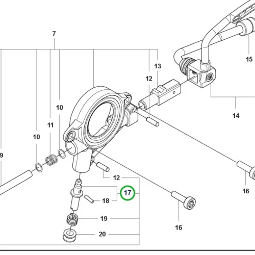 Husqvarna olajpumpa állítócsavar 545 Mark II láncfűrészhez robbantott ábra