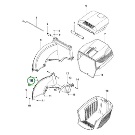 Husqvarna alátét fűgyűjtőhöz LC 353V, LC 353VE fűnyíróhoz robbantott ábra