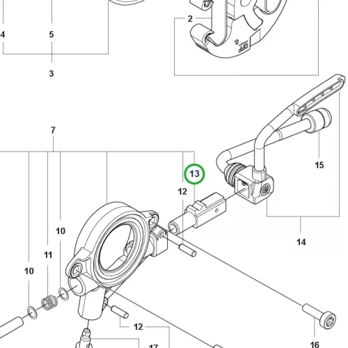 Husqvarna olajpumpa henger 545 Mark II, 550 XP Mark II láncfűrészhez robbantott ábra