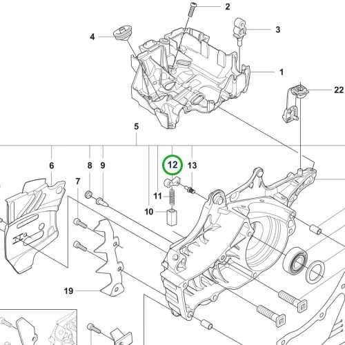 Husqvarna retesz 555, 560 XP, 564 XP, 435i láncfűrészhez robbantott ábra
