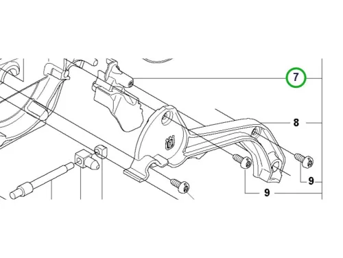 Husqvarna kuplungfedél védő 545 Mark II, 550 XP Mark II láncfűrészhez robbantott ábra