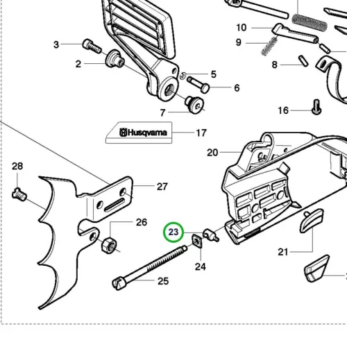 Husqvarna kilincs 3120 XP láncfűrészhez robbantott ábra