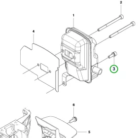 Husqvarna kipufogócsavar tömítéshez 143R II fűkaszához robbantott ábra
