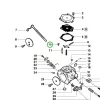 Husqvarna karburátor csavar 3120 XP, 390 XP, 395 XP láncfűrészhez robbantott ábra