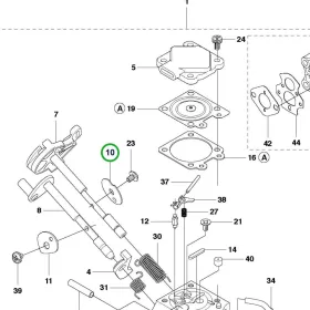 Husqvarna fojtószelep 555RXT, 555FXT fűkaszához robbantott ábra