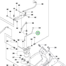Husqvarna hidraulika emelőkar R 418Ts AWD, R 422Ts AWD riderhez robbantott ábra