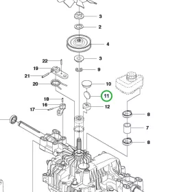 Husqvarna mágnes váltó R 214TC, R 216, R 214C riderhez robbantott ábra