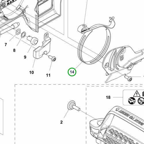 Husqvarna fékszalag egység 540 XP Mark III láncfűrészhez robbantott ábra