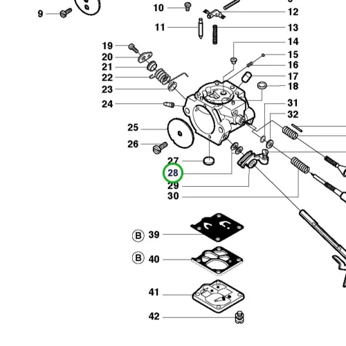 Husqvarna alátét 3120 XP láncfűrészhez robbantott ábra