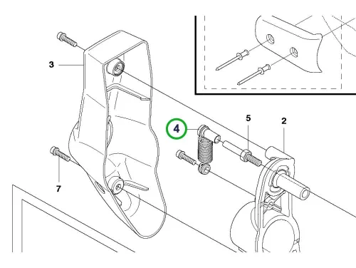 Husqvarna felfüggesztés rugó 555RXT, 555FXT fűkaszához robbantott ábra