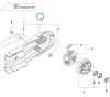Husqvarna ékszíjvédő hátsó K 1270, K 1270 Rail vágógéphez robbantott ábra
