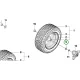 Husqvarna alátét kerékhez R 112iC, R 214TC, R 216T AWD riderhez robbantott ábra