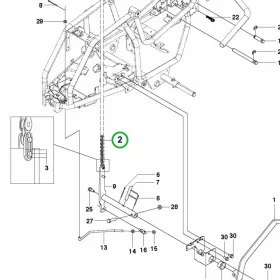 Husqvarna emelőlánc 1/2 col 67 szem R 112C, R 112iC riderhez robbantott ábra